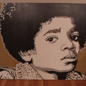 Beautiful hand painted portrait of legendary artist